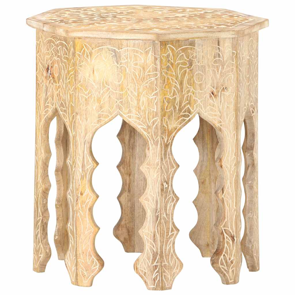 320372 vidaXL Side Table Ø48 cm Solid Mango Wood 1