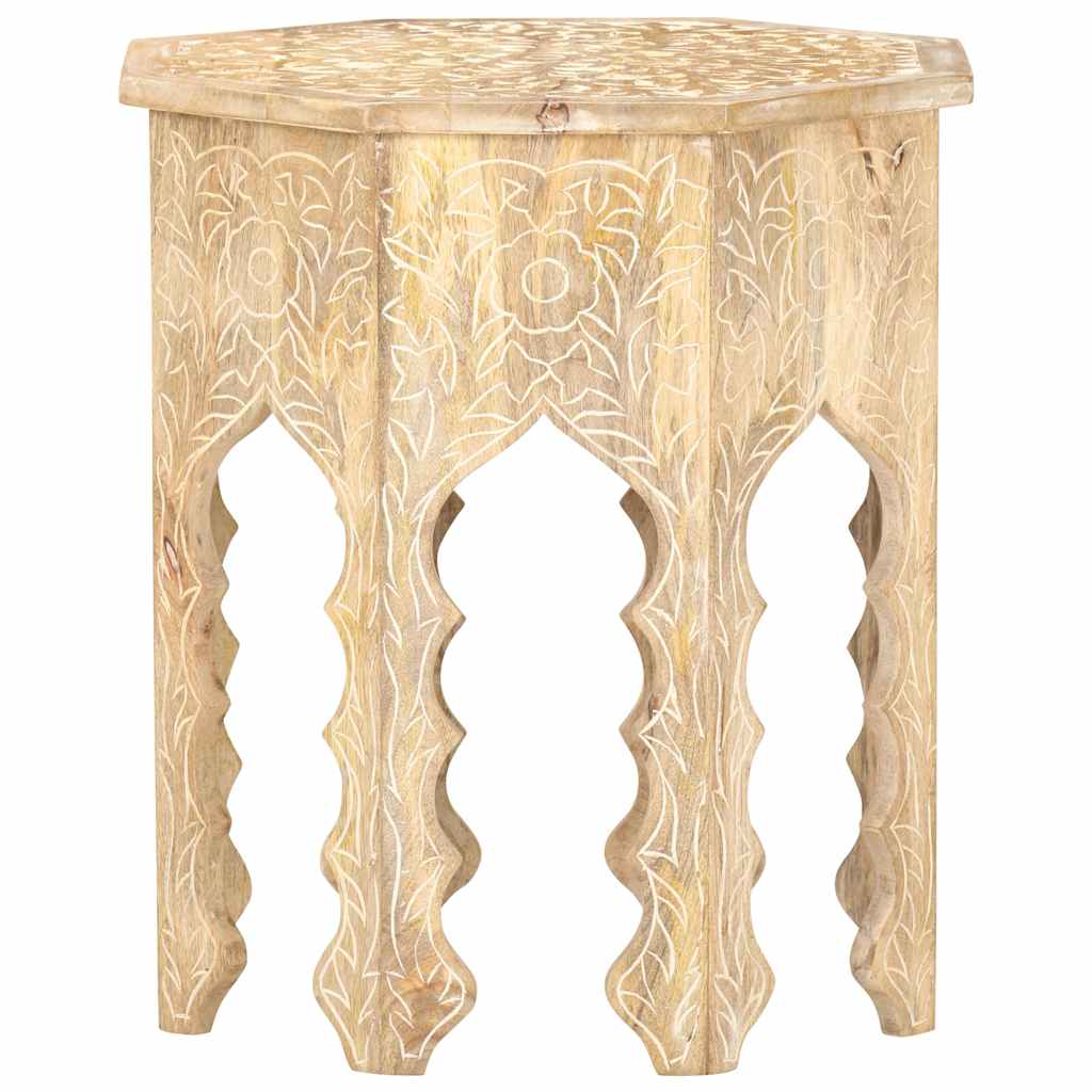 320372 vidaXL Side Table Ø48 cm Solid Mango Wood 2