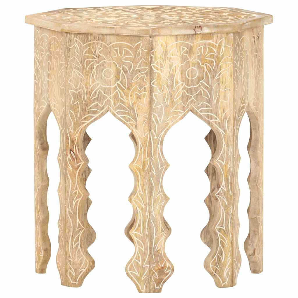 320372 vidaXL Side Table Ø48 cm Solid Mango Wood 3