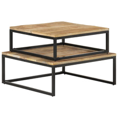 vidaXL Nesting Coffee Tables 2 pcs Solid Mango Wood 2
