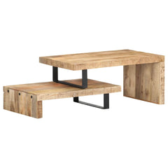 2 Piece Coffee Table Solid mango wood