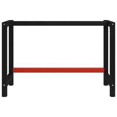 vidaXL Work Bench Frame Metal 120x57x79 cm Black and Red 3