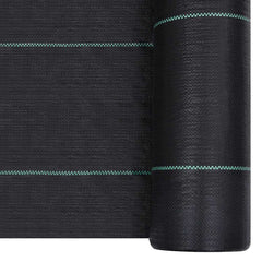 vidaXL Weed Membrane | Black with green stripes | 100% Polypropylene 2