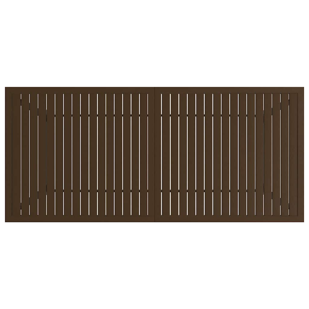 Garden Table Steel Brown 190 cm 80 cm