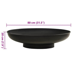 Fire Pit 57 cm Steel Black