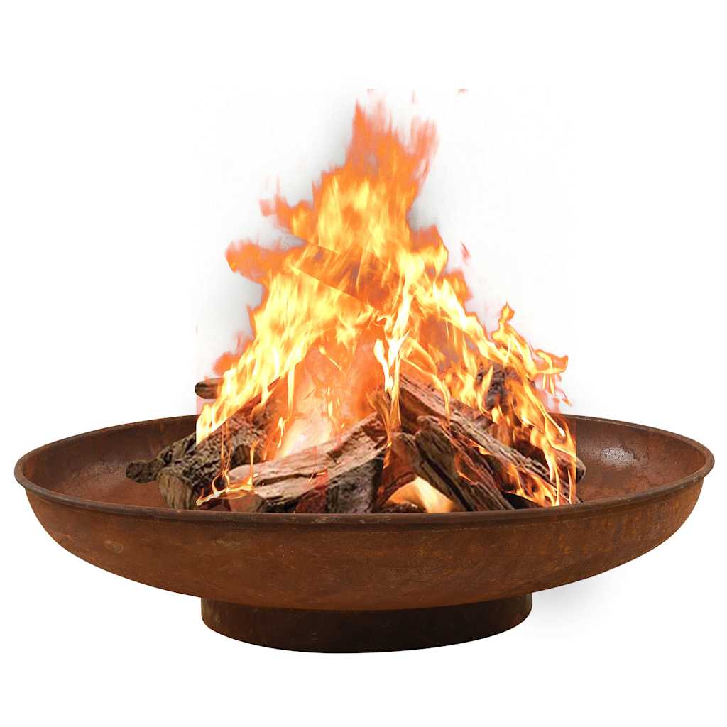 Fire Pit 57 cm Steel Brown