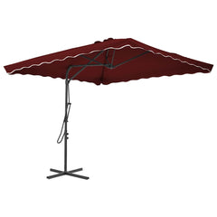 Outdoor Parasol with Steel Pole 250x250 cm Bordeaux red