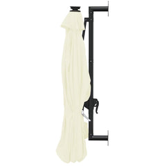 vidaXL Wall-mounted Garden Parasol with LEDs 300 cm Sand 5