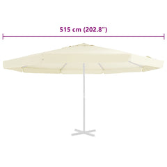 vidaXL Replacement Fabric for Outdoor Parasol Sand 515 cm 5