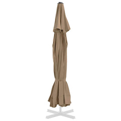 vidaXL Replacement Fabric for Outdoor Parasol Taupe 515 cm 4