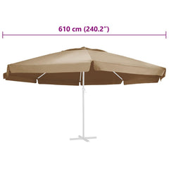 vidaXL Replacement Fabric | Taupe | 100% polyester with PA coating 5