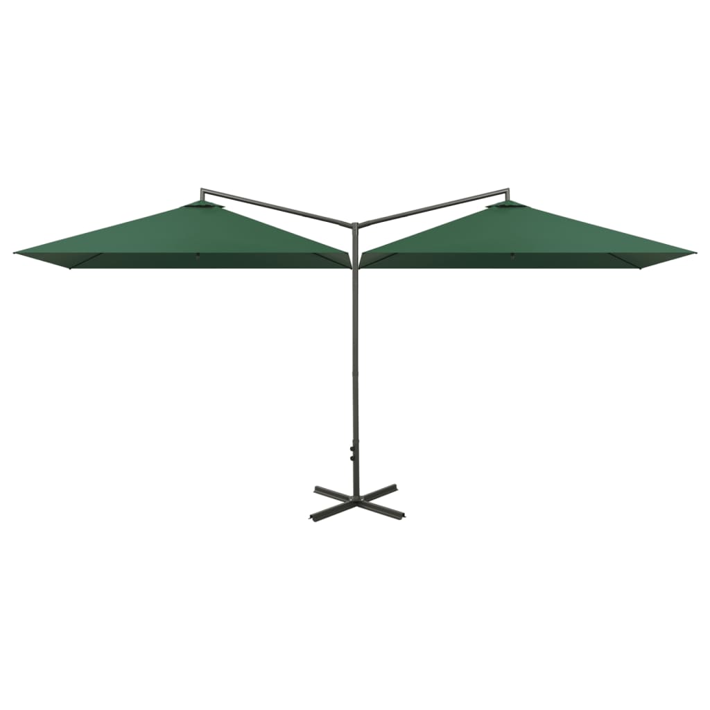 vidaXL Garden Parasol | Green | Polyester, Powder-Coated Steel | Extra Large 2