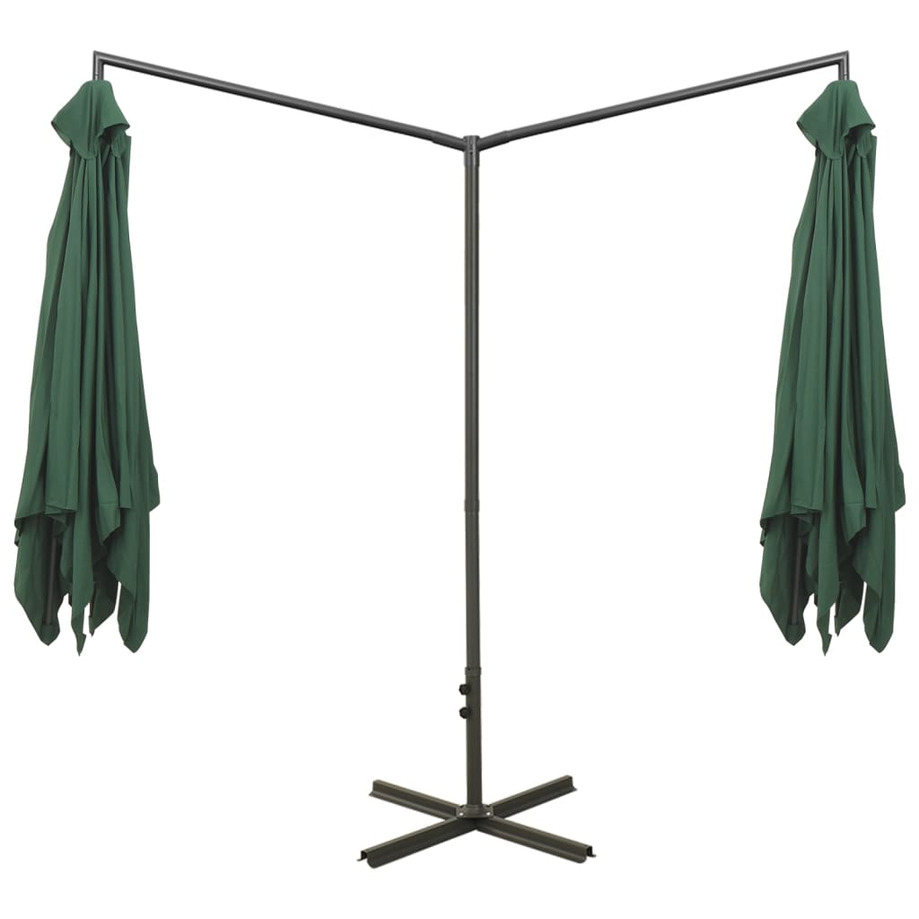 vidaXL Garden Parasol | Green | Polyester, Powder-Coated Steel | Extra Large 4