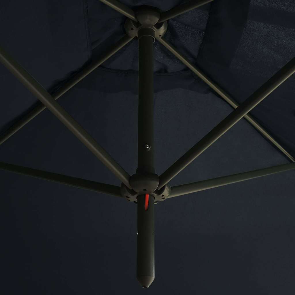 vidaXL Double Garden Parasol with Steel Pole Anthracite 600x300 cm 5