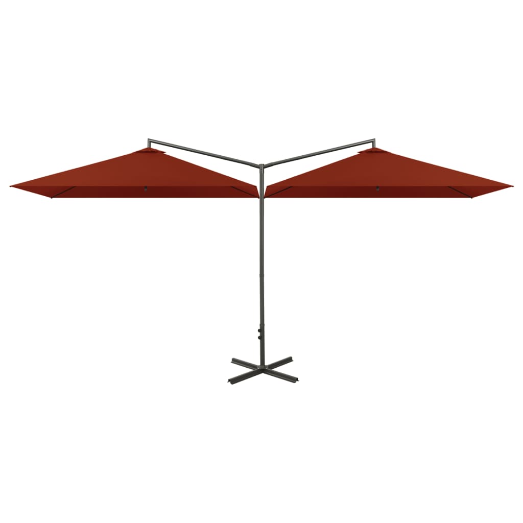 vidaXL Garden Parasol | Terracotta | Polyester fabric, steel | Extra Large 2