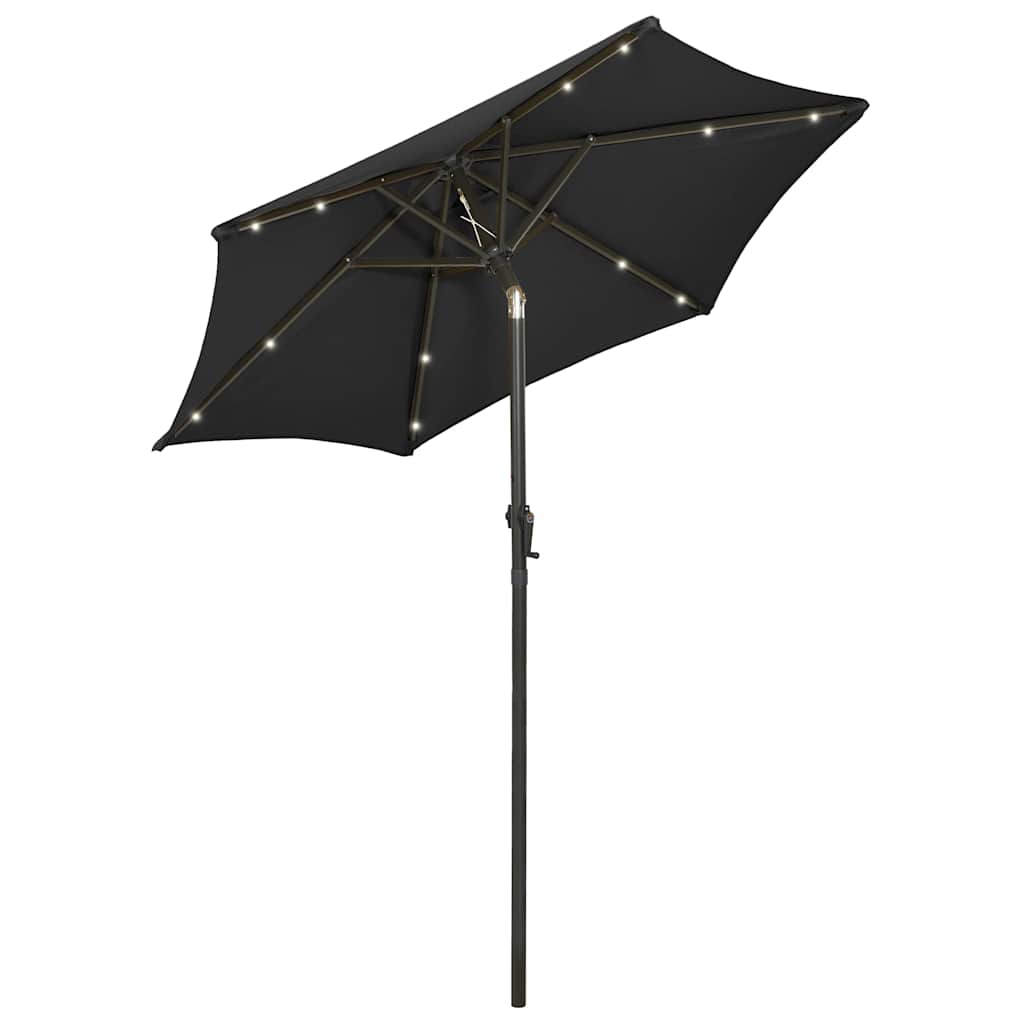 vidaXL Garden Parasol | Black and dark grey 2