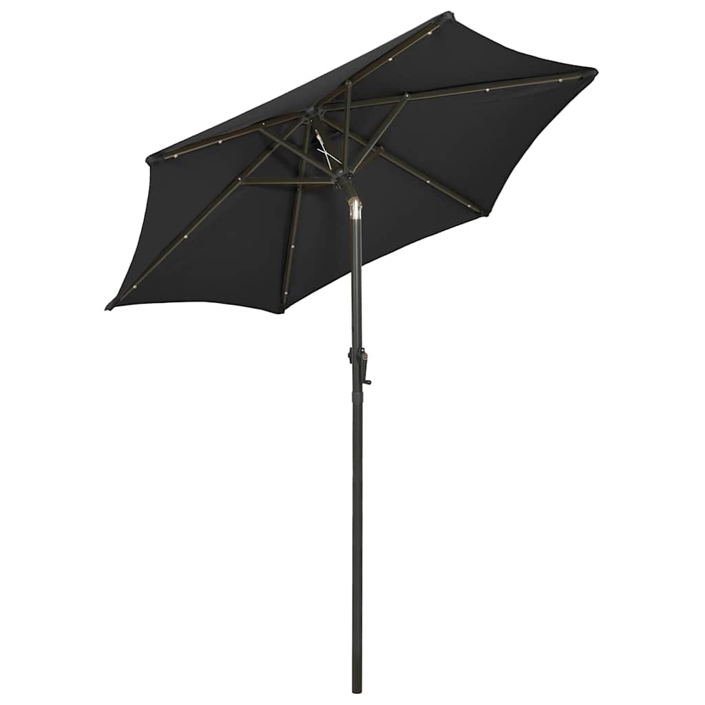 vidaXL Garden Parasol | Black and dark grey 4