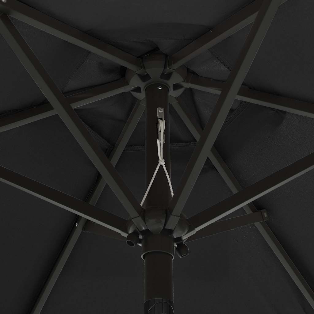vidaXL Garden Parasol | Black and dark grey 5