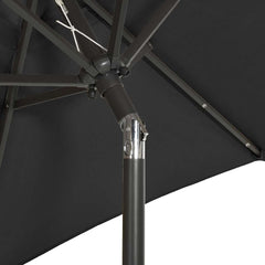 vidaXL Garden Parasol | Black and dark grey 6