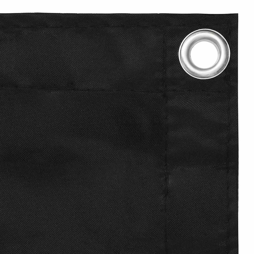 vidaXL Balcony Screen Black 120x600 cm Oxford Fabric 3