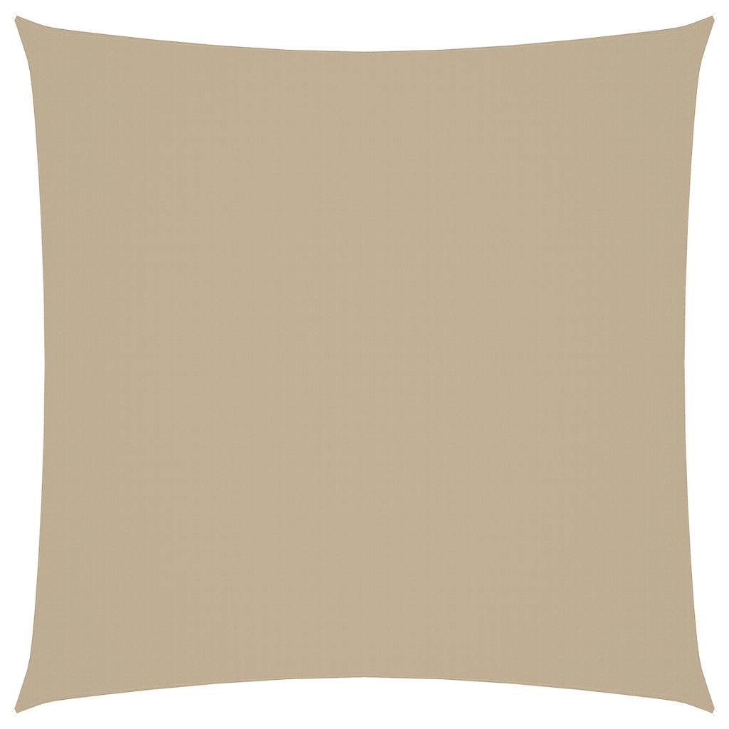 Sunshade Sail Oxford Fabric Square 6x6 m Width 6 m Beige