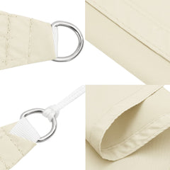 vidaXL Sunshade Sail Oxford Fabric Square 7x7 m Cream 6