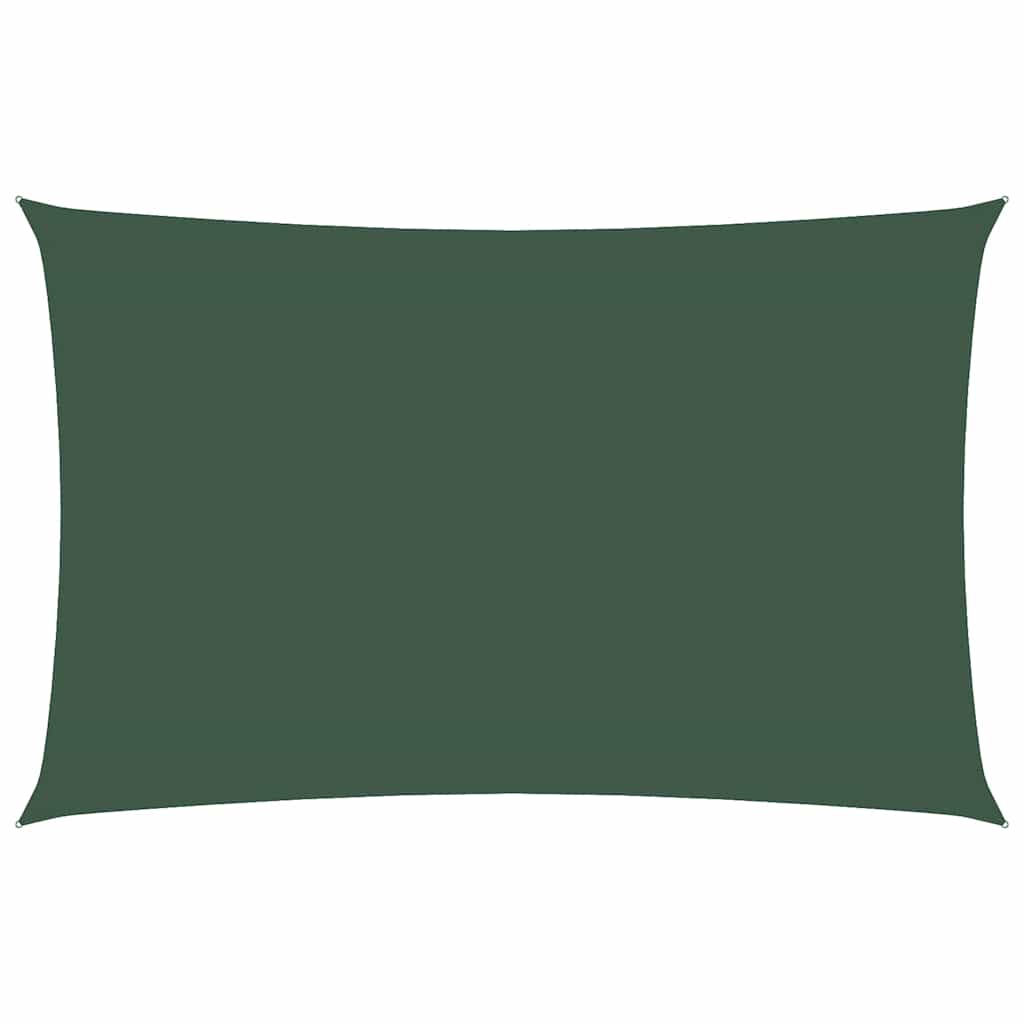 Sunshade Sail Oxford Fabric Rectangular 4x7 m Width 4 m Drop 7 m Dark green