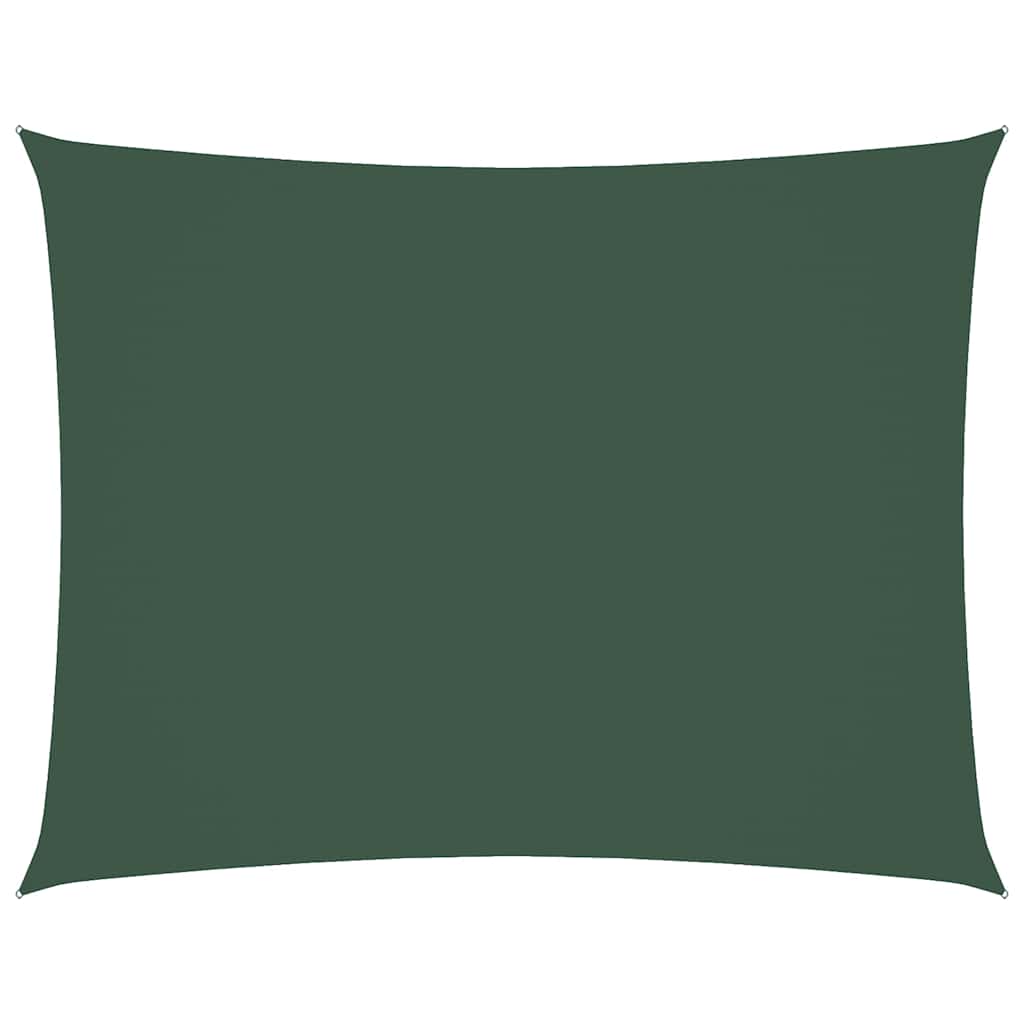 Sunshade Sail Oxford Fabric Rectangular 6x7 m Width 6 m Drop 7 m Dark green