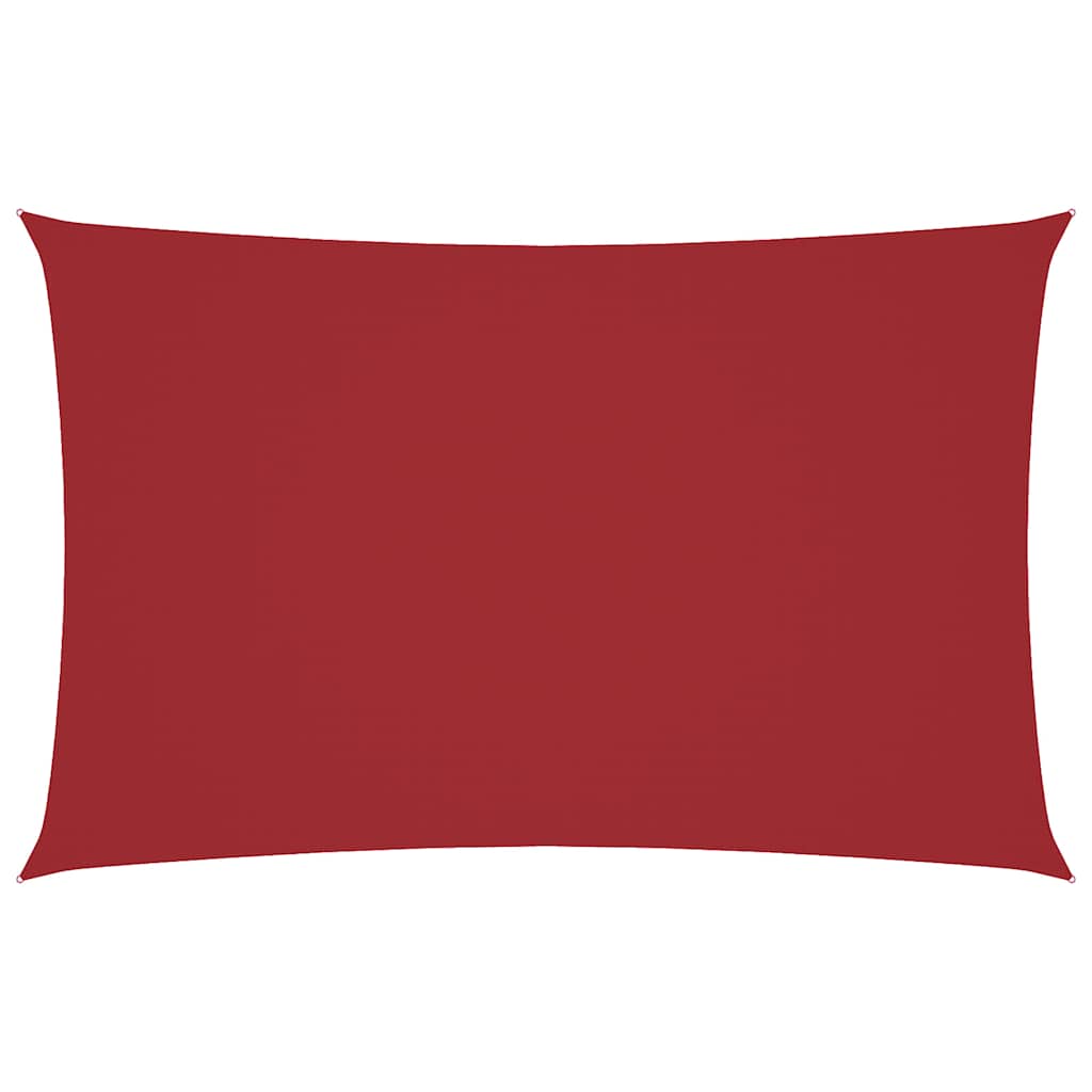 Sunshade Sail Oxford Fabric Rectangular 4x7 m Width 4 m Drop 7 m Red