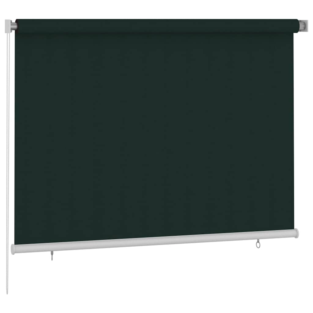 vidaXL Outdoor Roller Blind 205(W)x140(H) cm Dark Green HDPE 2