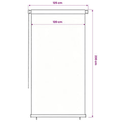 vidaXL Outdoor Roller Blind 125(W)x230(H) cm Dark Green HDPE 6
