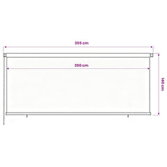 vidaXL Outdoor Roller Blind 355(W)x140(H) cm Blue HDPE 6
