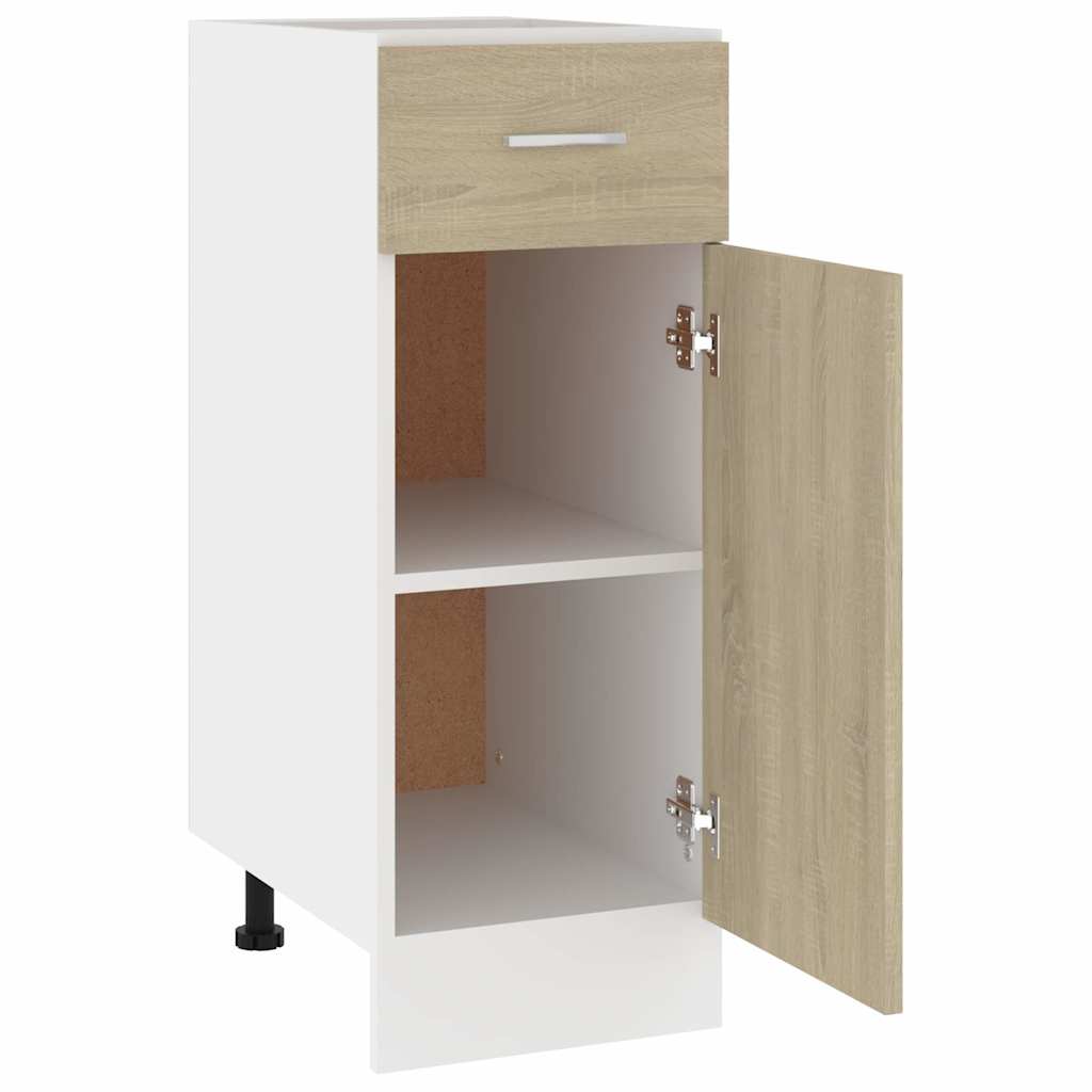vidaXL Drawer Bottom Cabinet | Sonoma Oak | Engineered Wood | Compact 5
