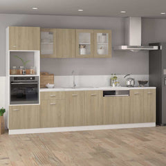 vidaXL Hanging Glass Cabinet Lyon Sonoma Oak 40x31x60 cm Engineered Wood 3