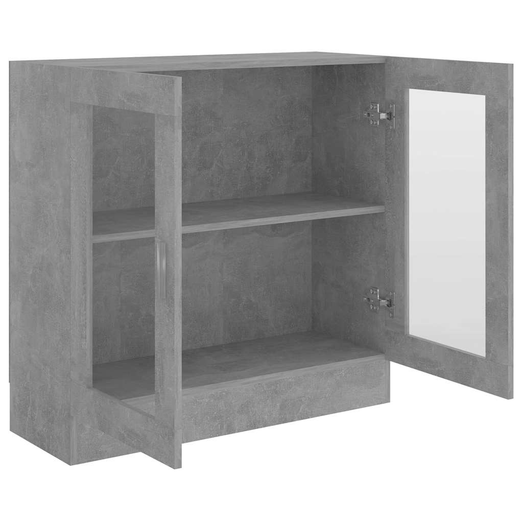802745 vidaXL Vitrine Cabinet Concrete Grey 82,5x30,5x80 cm Engineered Wood 4