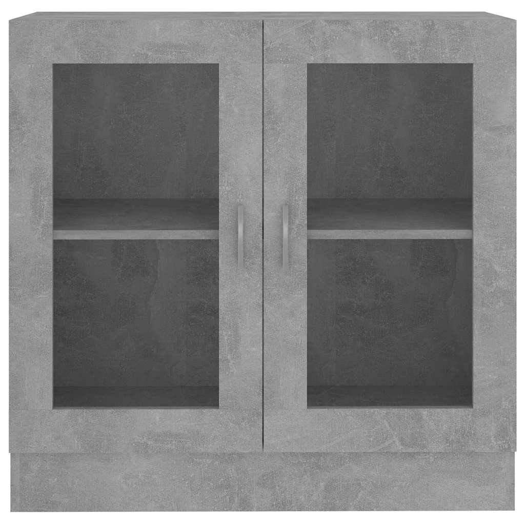 802745 vidaXL Vitrine Cabinet Concrete Grey 82,5x30,5x80 cm Engineered Wood 5