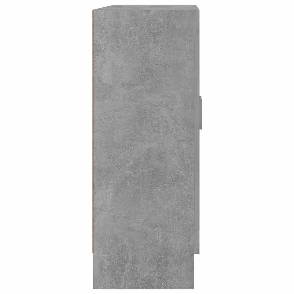 802745 vidaXL Vitrine Cabinet Concrete Grey 82,5x30,5x80 cm Engineered Wood 6