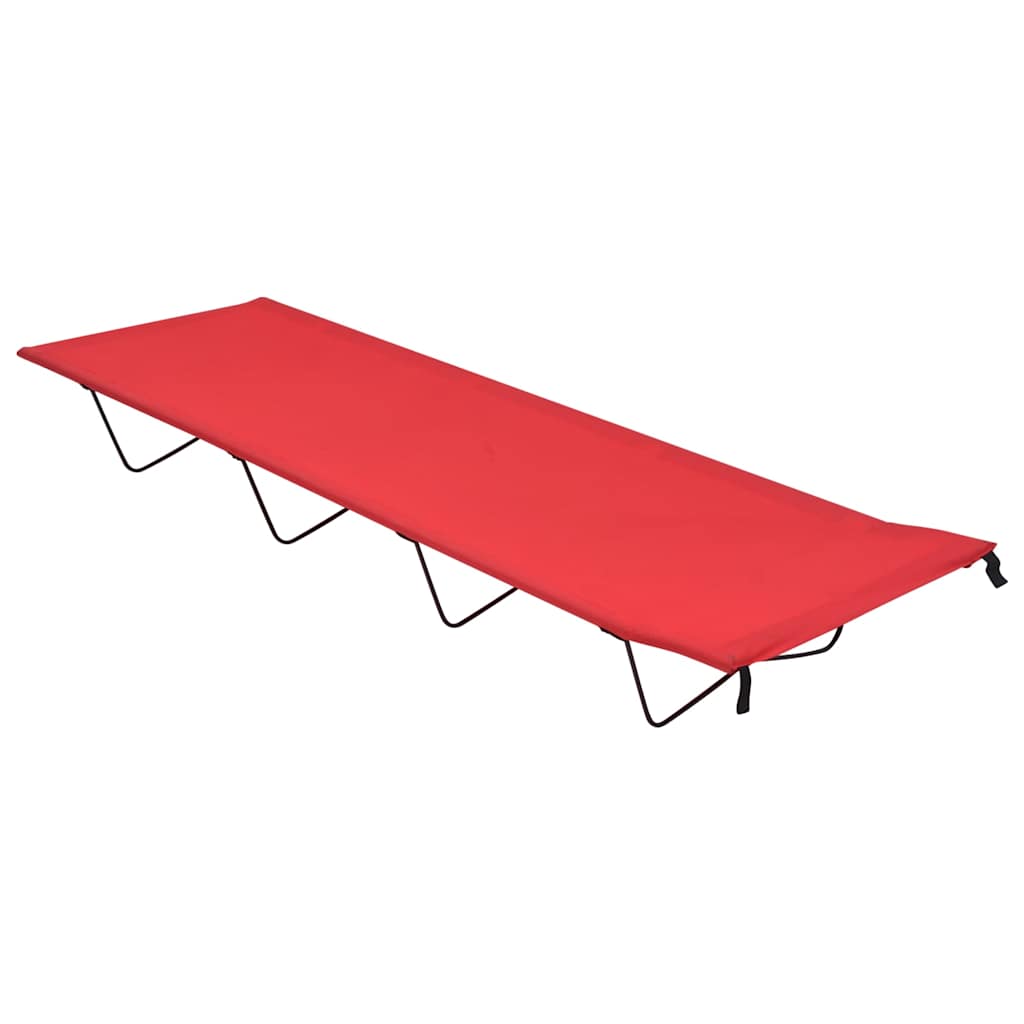vidaXL Camping Bed | Set of 2 | Red | 600D Oxford Fabric, Steel 2