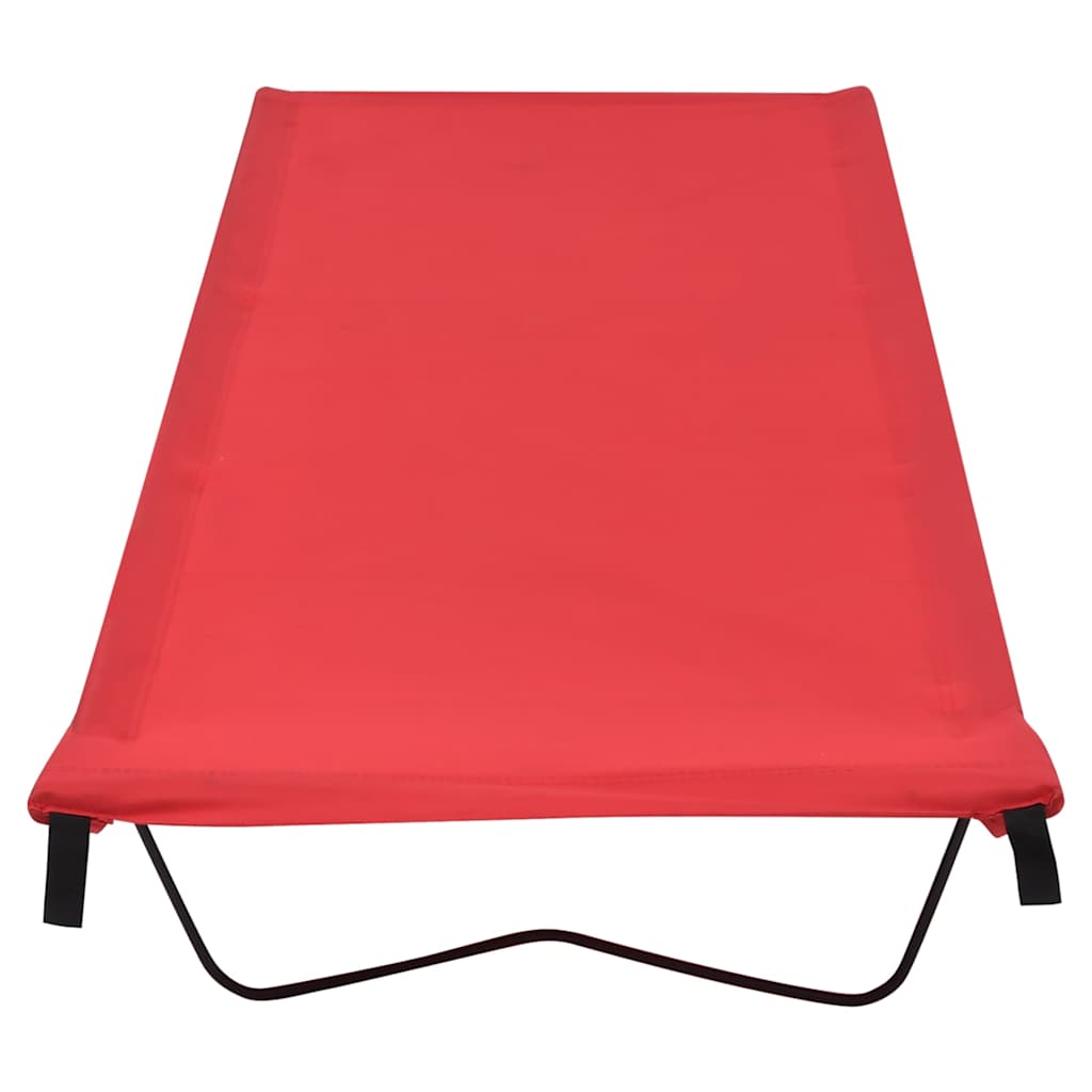 vidaXL Camping Bed | Set of 2 | Red | 600D Oxford Fabric, Steel 3