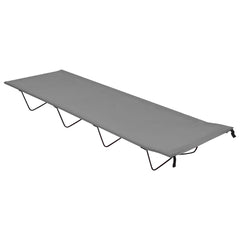 vidaXL Camping Beds 2 pcs 180x60x19 cm Oxford Fabric and Steel Grey 2