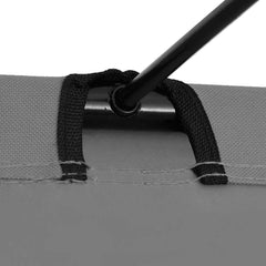 vidaXL Camping Beds 2 pcs 180x60x19 cm Oxford Fabric and Steel Grey 5