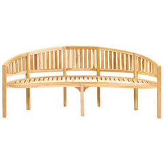 vidaXL Banana Bench 200 cm Solid Teak Wood 4