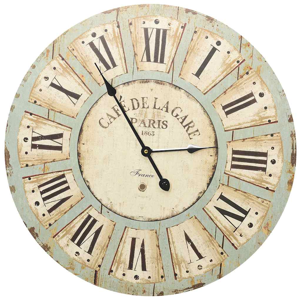 325183 vidaXL Wall Clock Multicolour 60 cm MDF 2