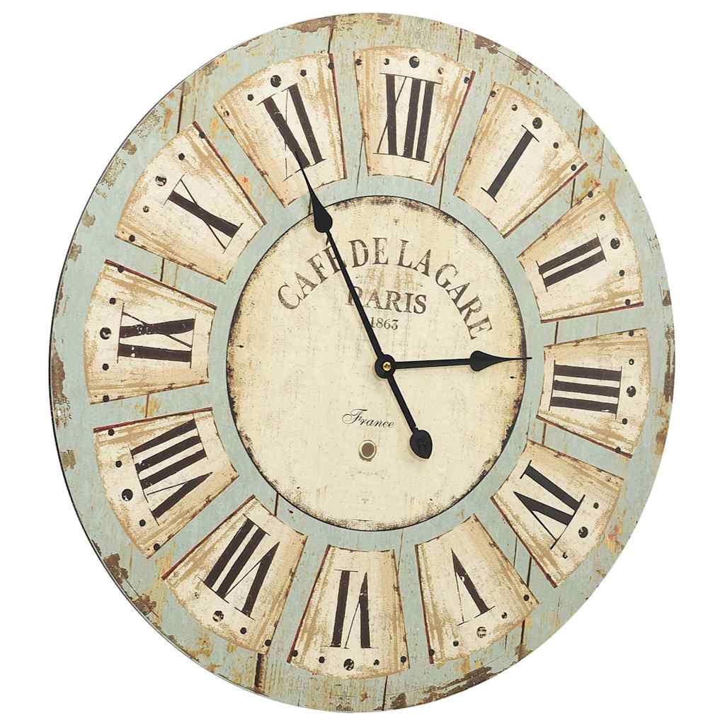 325183 vidaXL Wall Clock Multicolour 60 cm MDF 3