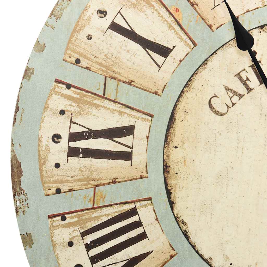 325183 vidaXL Wall Clock Multicolour 60 cm MDF 4