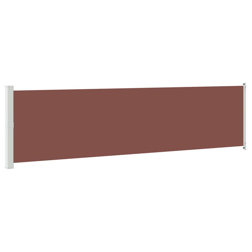 vidaXL Patio Retractable Side Awning 614x160 cm Brown 2
