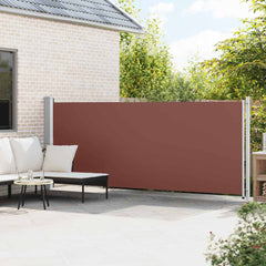 vidaXL Patio Retractable Side Awning 614x160 cm Brown 3