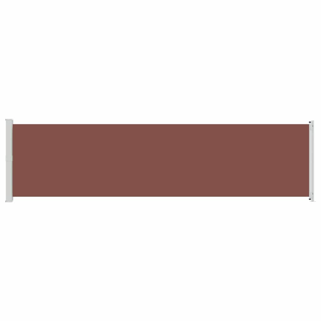 vidaXL Patio Retractable Side Awning 614x160 cm Brown 4