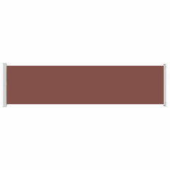 vidaXL Patio Retractable Side Awning 614x160 cm Brown 4
