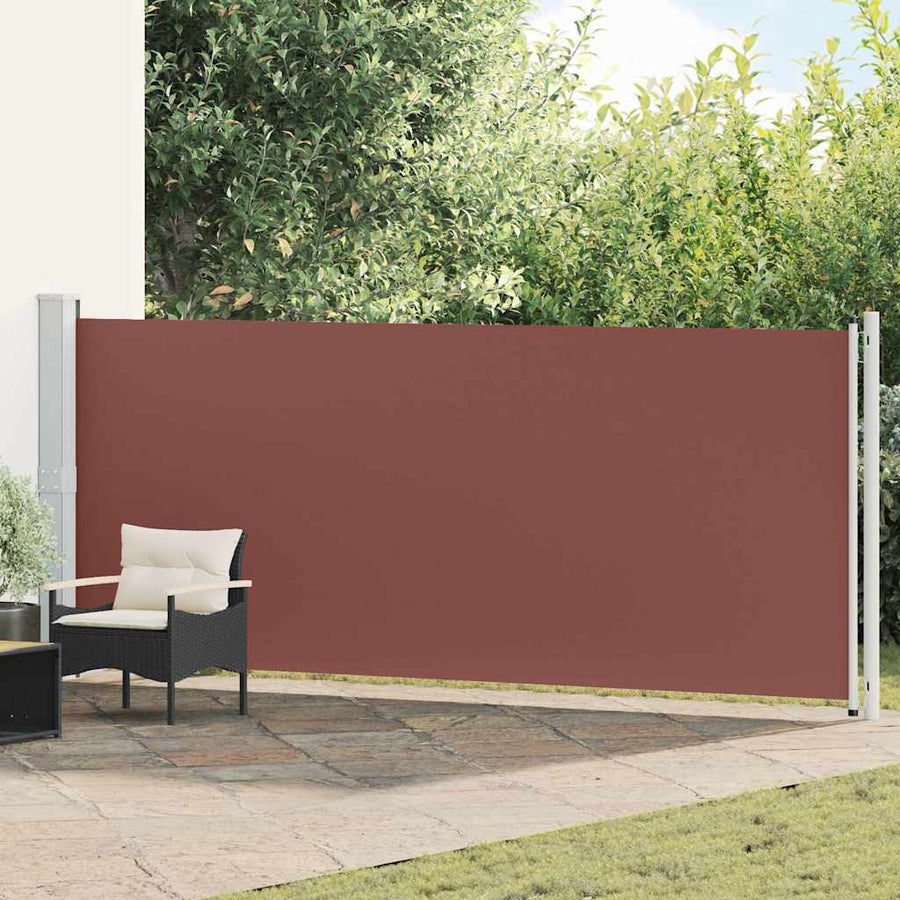 Patio Retractable Side Awning 600x160 cm Drop 600 cm Width 160 cm Brown